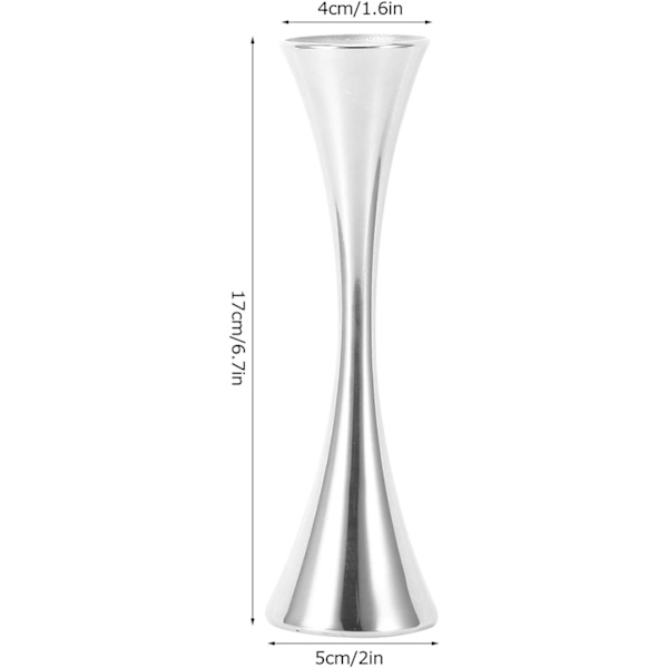 Mini Blomvas i Rostfritt Stål, 17 cm Hög Liten Silvervas