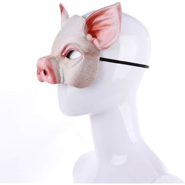 1Pcs Half Face Animal Mask Pig Mask Horror Pig Mask for Halloween