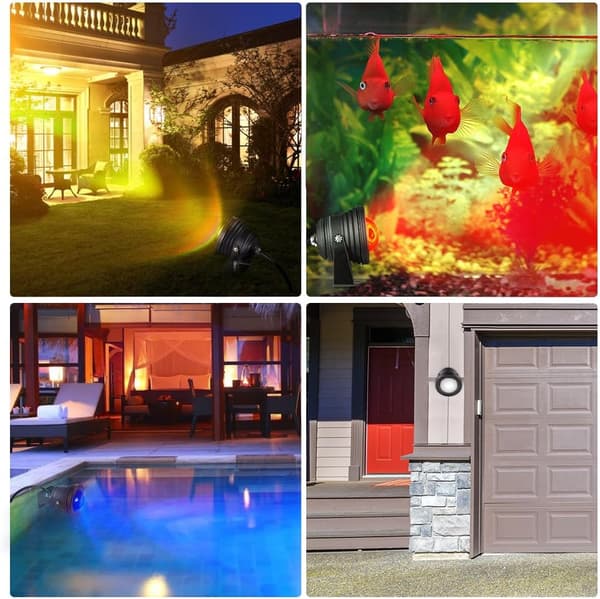 Terrasse-spotlight, 10W RGB undervandslys LED badekar pool