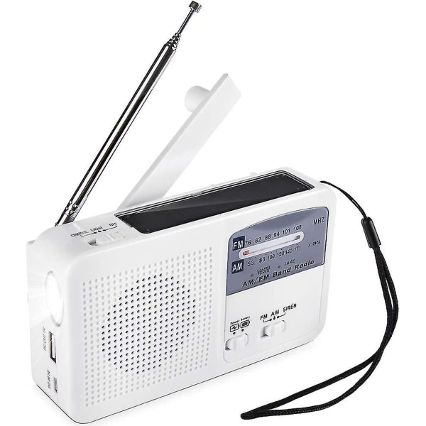 Dww-solar Bärbar Nödradio Dynamo Power Hand Crank Re DXGHC