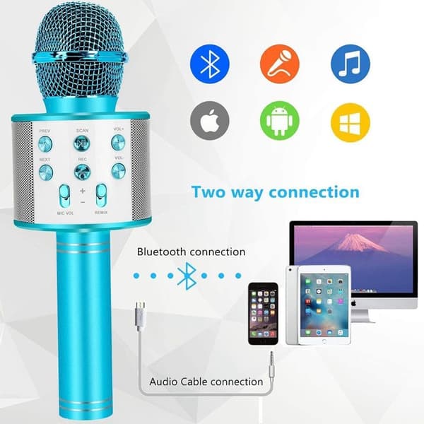 1 Langaton Bluetooth-karaokemikrofoni, Langaton Mikrofoni Mukana