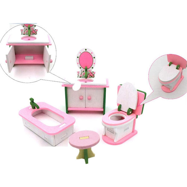 Miniatyyri Nukkekodin Kalusteet, Puinen Miniatyyri Nukkekodin Puu