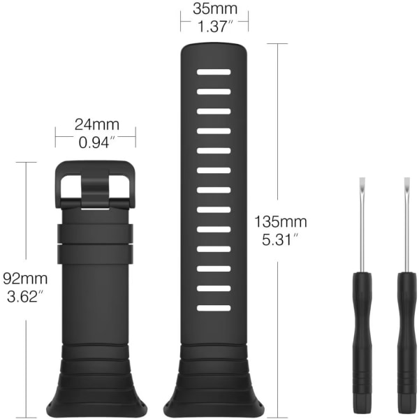 Urremme Kompatibel med Suunto Core, Klassisk Erstatning Myk