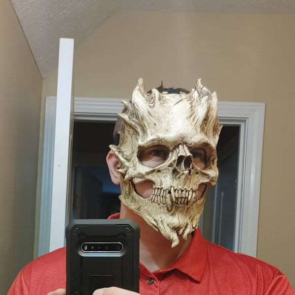 Skull Warrior Dødskallemaske/Djævelskalle/Horror Halloween Maske
