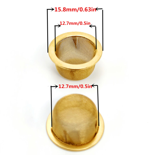 15 kpl Messinki Kupu Suodattimia, 12,7 mm Sisähalkaisija DXGHC