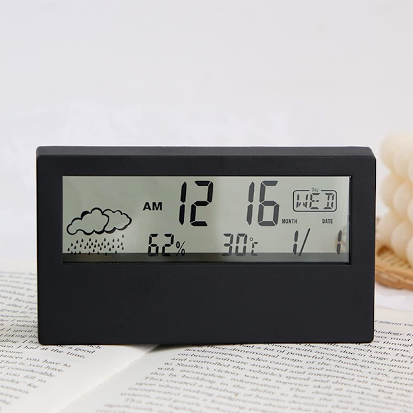 LED Termometer Thermo-Hygrometer Multifunktionel Elektronisk Temper