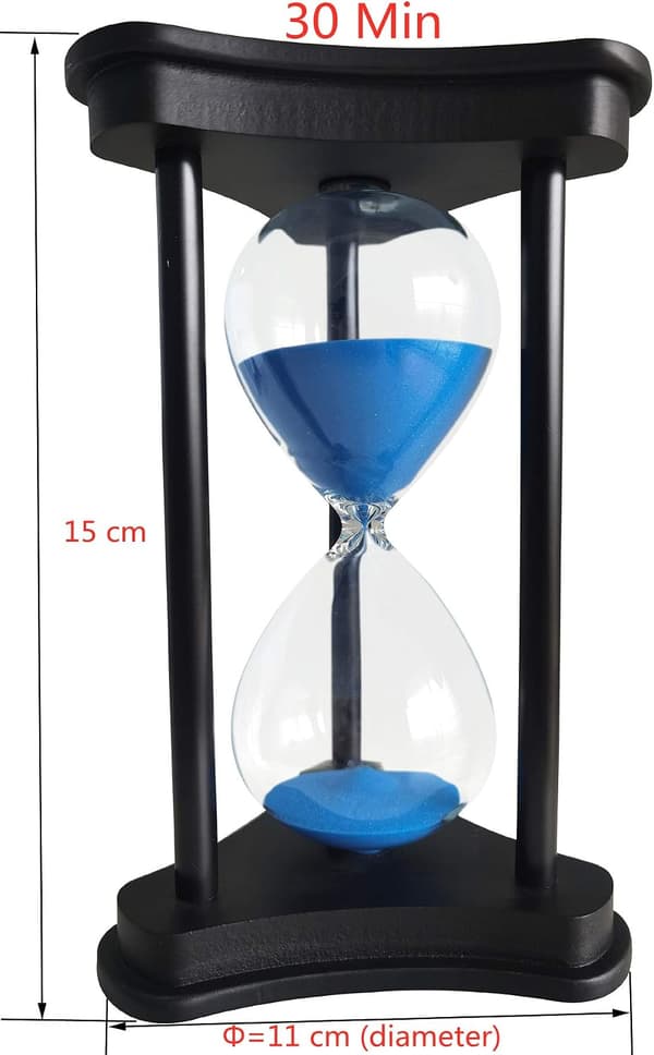 Tidsglas 30 Minutter Tidsglas Timer til Pynt Sandglas T DXGHC