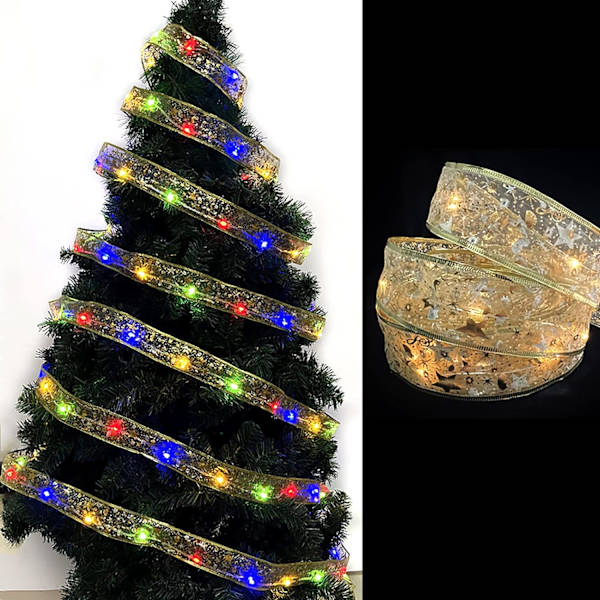 5m LED Kaksoisvaloiset Nauhavalot Joulukuusikoristeluun