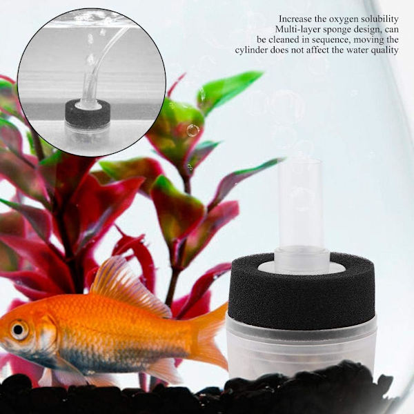 2 stk Akvarium Fiske Tank Mini Svamp Filter Akvarium Fiske Tank Bio