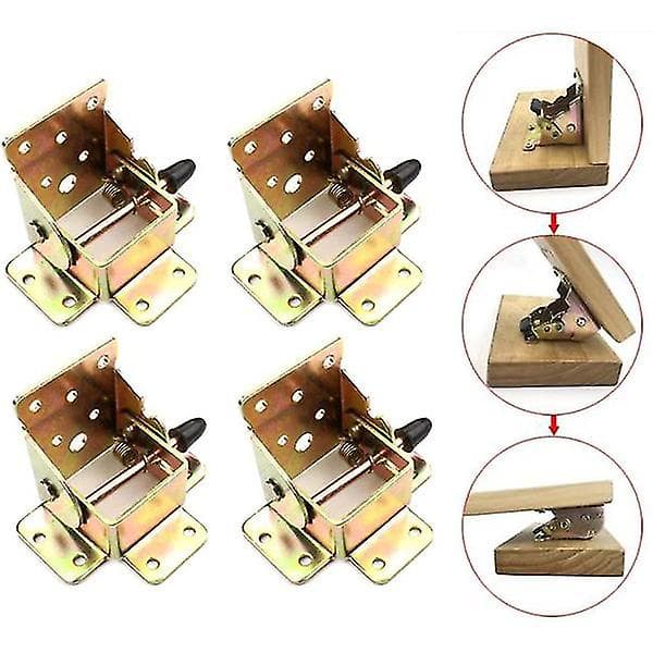 4 stk. Brettforlengelsesbraketter for sammenleggbart bord, DIY sammenleggbart arbeidsbord