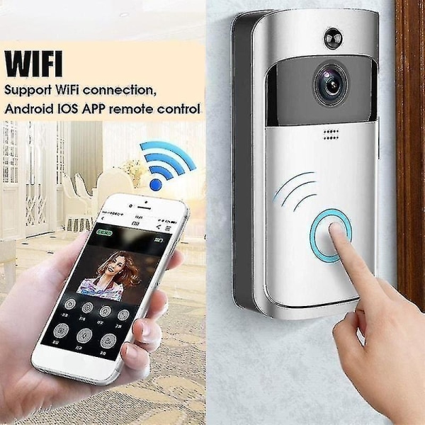 Wifi Smart Video Dörrklocka Intercom Smart Kamera Dörrklocka Pir Dete