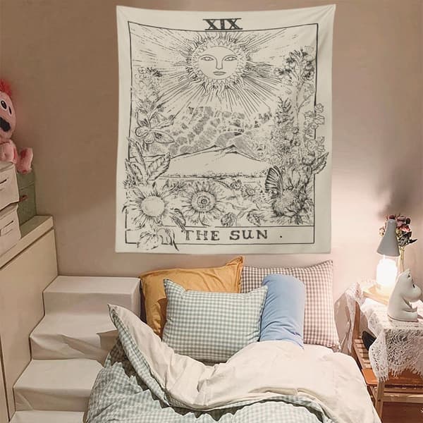 Väggbonad Tarot-Tapet Magic Sun Sängkläde Stor Tapet Co
