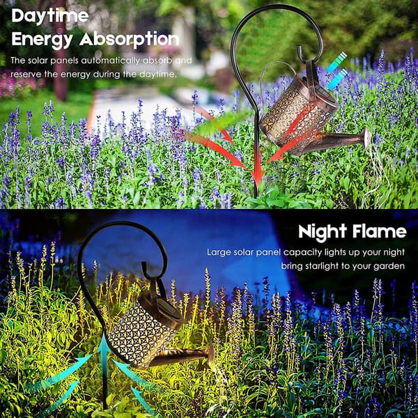 Solcellehave-LED-lys, Hul Vandkandelys Udendørs Dekoration