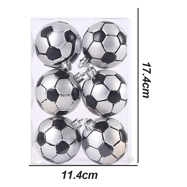 6cm Julefodbold Julepynt Bold Juletræ o
