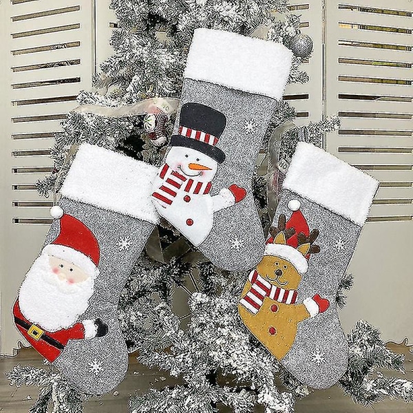 Personliga julstrumpor Xmas Stora strumpor med Sant DXGHC