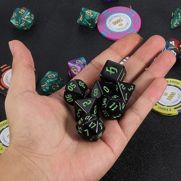 DND Tärningssats - D&D Polyhedrala Tärningar (7 st) för Dungeons and Dragons