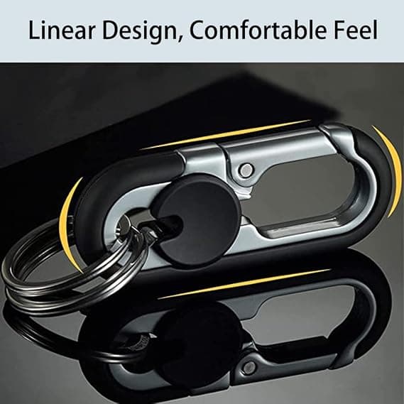 Bilnøglesmykker til mænd, 2 stk. Bilnøgleholder Karabiner, med 4