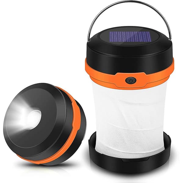 Vattentät Solcellsdriven LED Campinglykta - Sol eller USB