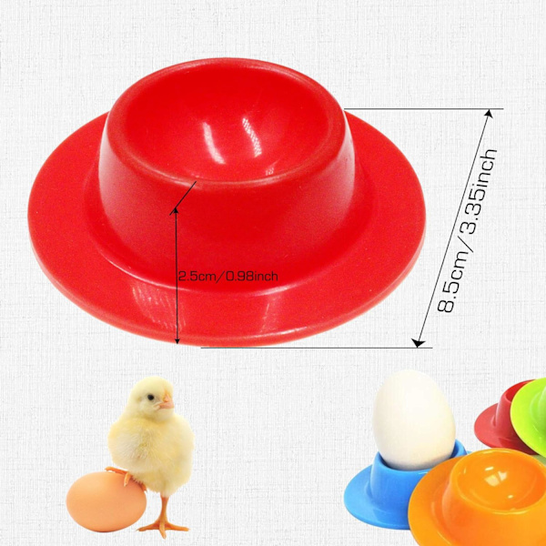 8 Fargede Silikon Egg, Runde Bærbare Kjøkken Egg Verktøy Eggkopp