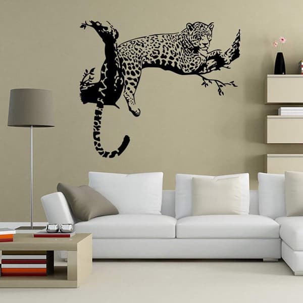 LEOPARD veggdekor svart (60x90cm) | Savanne veggdekor DXGHC