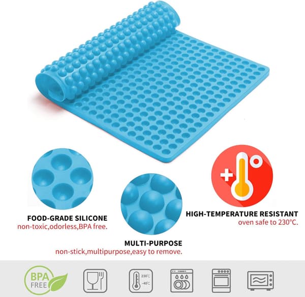 Halvkule Silikonform - Bakeplate for Hundefrokost, Sjokolade