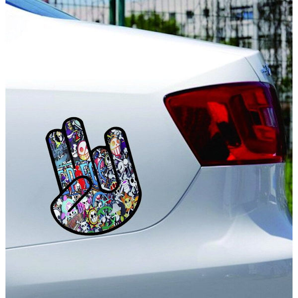4 stk. Bilsticker Motorcykel Graffiti Stickers