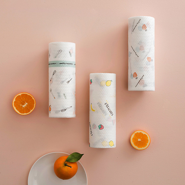 Lazy Rag Tryckt Köksduk av Non-woven Tyg, Vått & Torrt, 50 stycken
