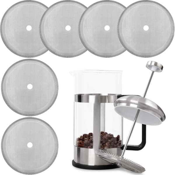 Filter til fransk presse, erstatningsfilter til kaffepresse, 4 tommer, DXGHC