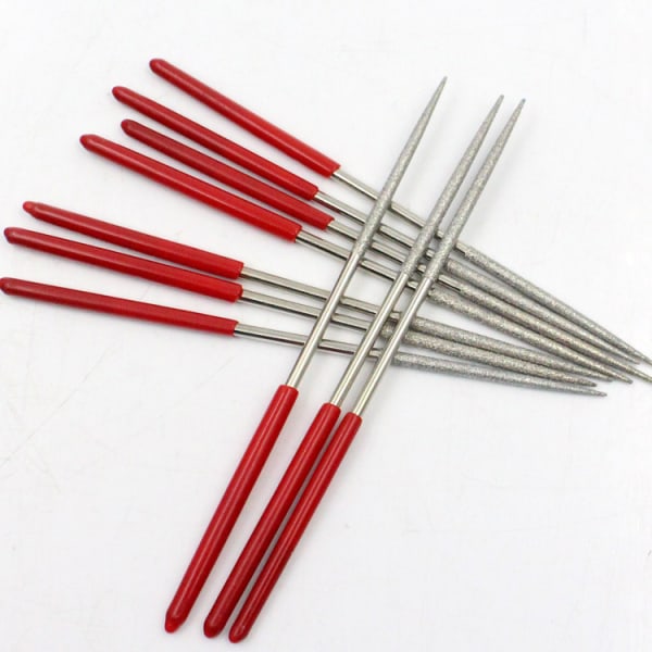 Diamantnålfil 3mm x 140mm korn 120 Fil 10 st