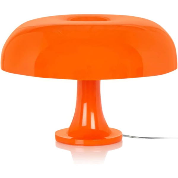 Orange Svamplampa för Rum Estetisk Modern Belysning för Sovrum | Cool Retro Vardagsrumsinredning (Orange)