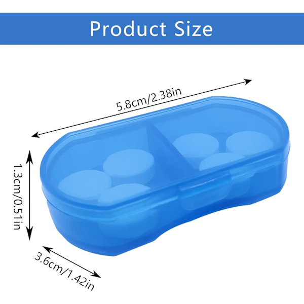 2 Pakkaus Tasku Pill Organizer - Pillit, Päivittäinen AM ja PM Säiliö