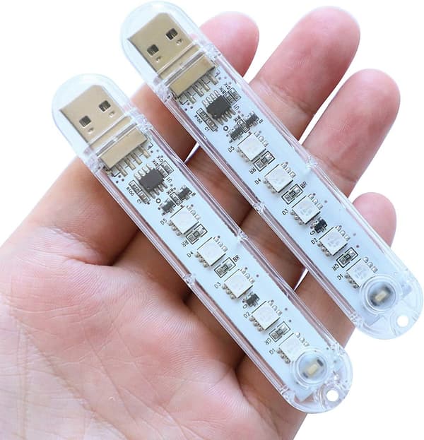 USB-lys, natlys stik, lille LED lysbjælke, med 5 lamper