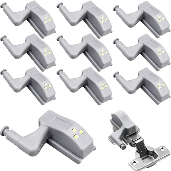 Hinge Lights Universal Skåpslampa Vit Färg 12V 23A Batteri