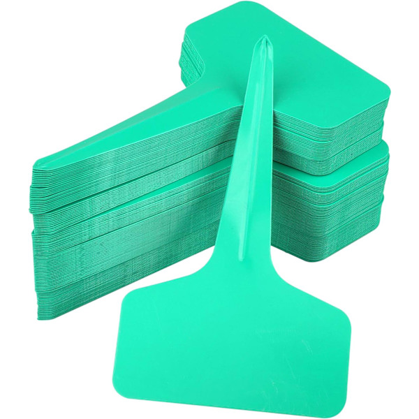 Plastväxtmärken, 100-pack, Gröna, 6 x 10 cm