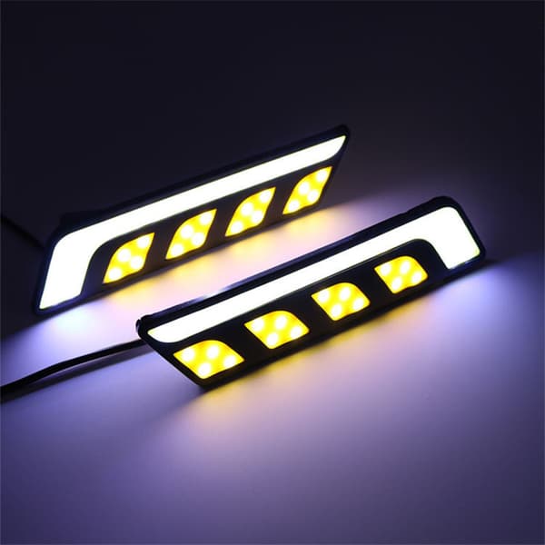 1 Par Bil Dagsljus LED Vit DRL Körning Blinkers Fo