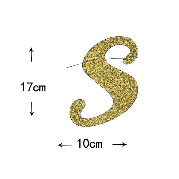 Golden Glitter Paper Flag Sweet Sixteen Utskrift Bunting Birt DXGHC