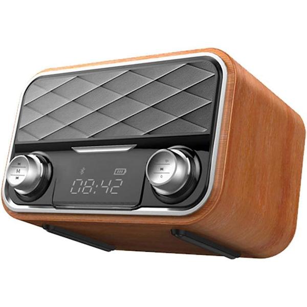 Bluetooth Retro Radio med AUX/FM, Backup Radio med Antenne, Cle