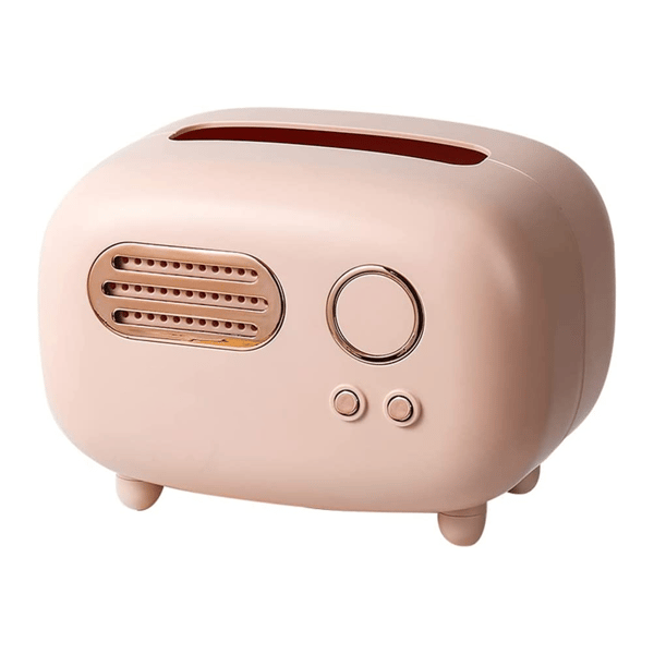 （Pink）Vævæskeskrin, Vintage Radio Formet Vævæskeskrin