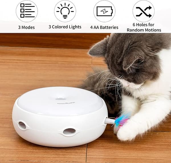Feather Cat Smart Cat Toy, Tyst Version Interaktiv Kattunge DXGHC