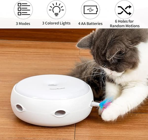 Feather Cat Smart Kattelegetøj, Lydløs Version Interaktiv Killing DXGHC