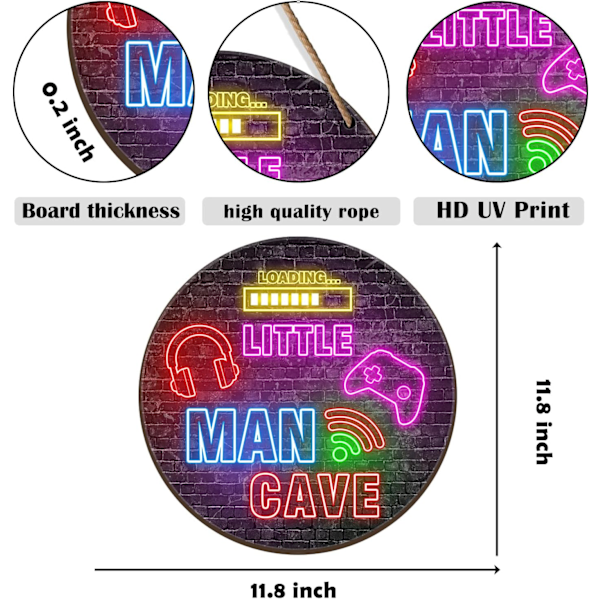 Neon Little Man Cave-skylt, väggdekoration för pojkrum, julklapp till son, lekrum