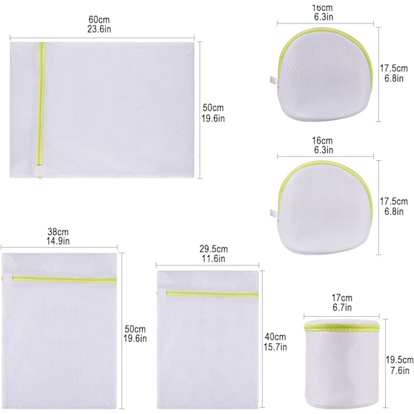 6 stk Vasknett Vaskemaskin Vasknett Vasknett