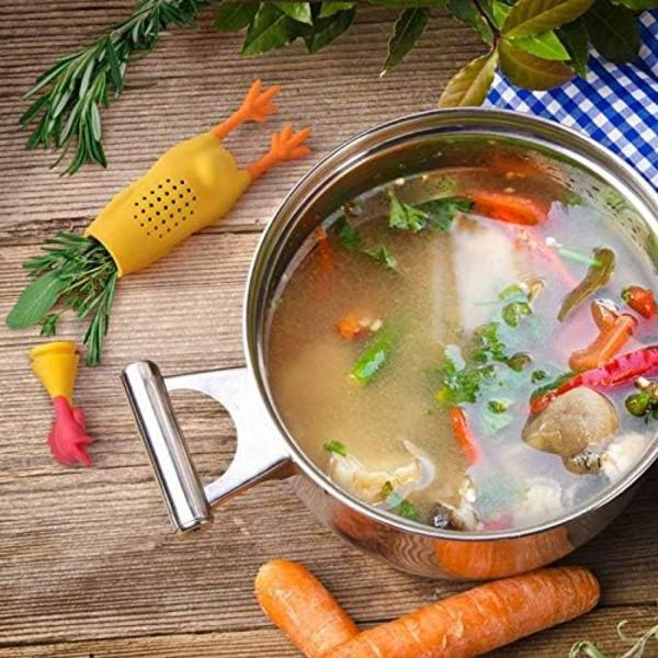 Herbal Chicken Hen Silikoninfuser Kryddburk Hållbar