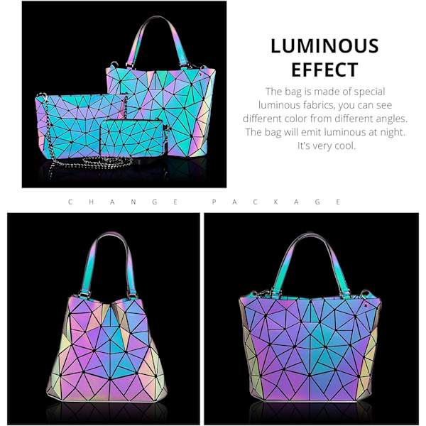 Chic Fashion Geometrisk Kvinders Håndtaske, Enkelt Skuldertaske Medium