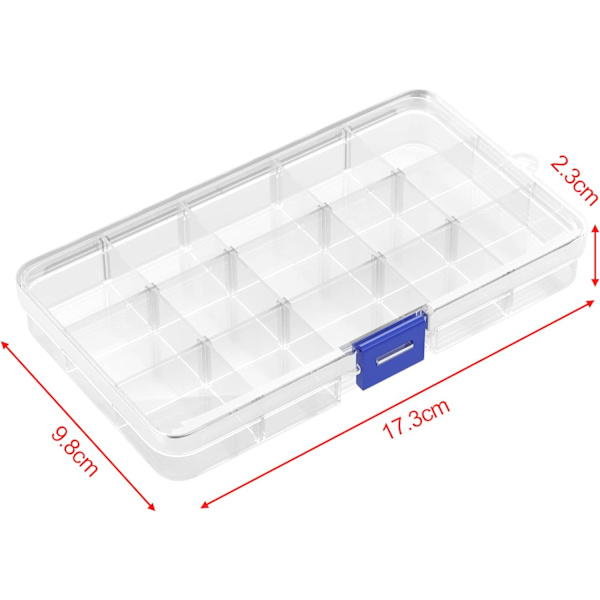 2 stk. Plastik Opbevaringsboks, Transparent Rum Opbevaring Bo DXGHC