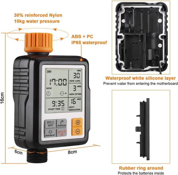 Vanding Timer Digital Programmerbar Havehane Automatisk Slange