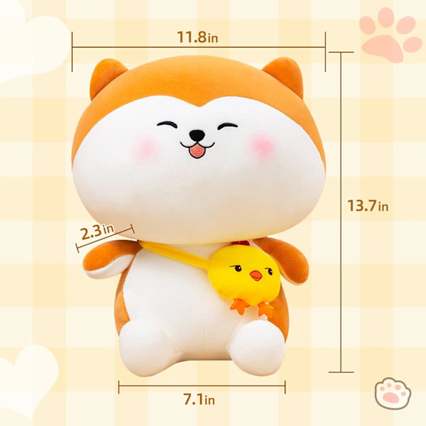 Anime Shiba Inu Plyslegetøj Sød Smilende Hund Pige Barn Anime Merch Nec