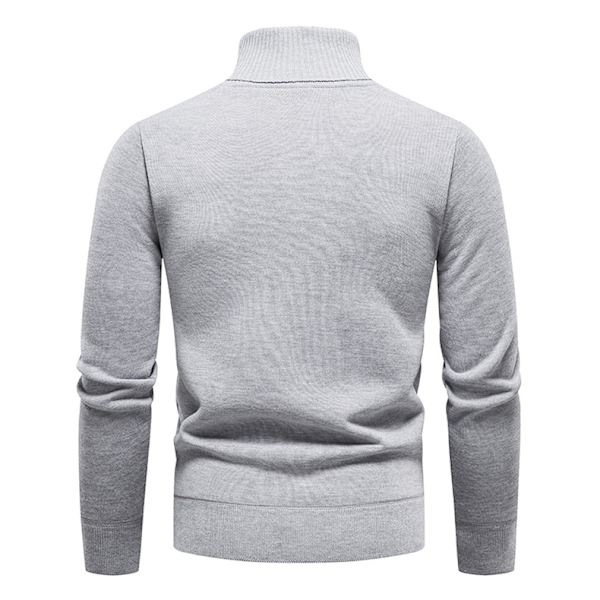 Herrar Tröja Pullover Tjock Stickad Enfärgad Hög Krage