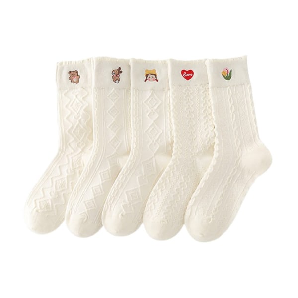 5 pairs of boneless sewn stockings, children's middle tube sto