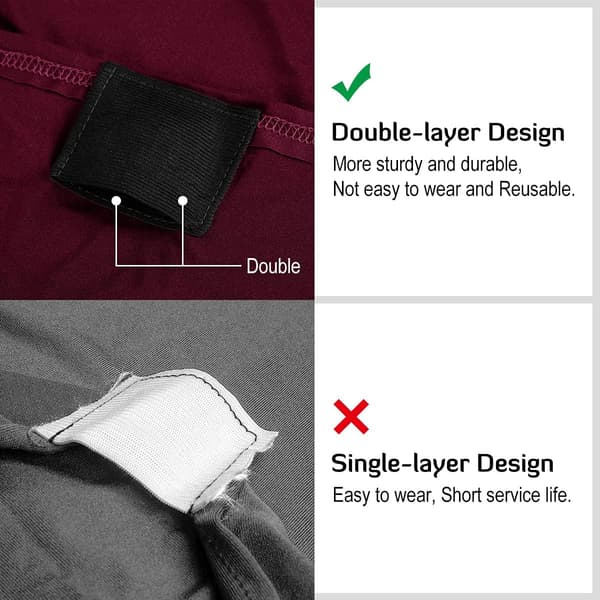 Claret Elastisk Feststoltrekk Stolhett 1 stk Vaskbar Universal Din